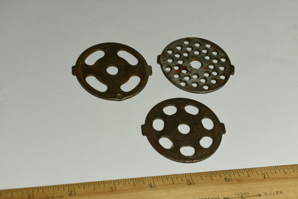 Replacement #8 Unbranded Meat Grinder 3 Disc's 2" by 1/8" with Tabs