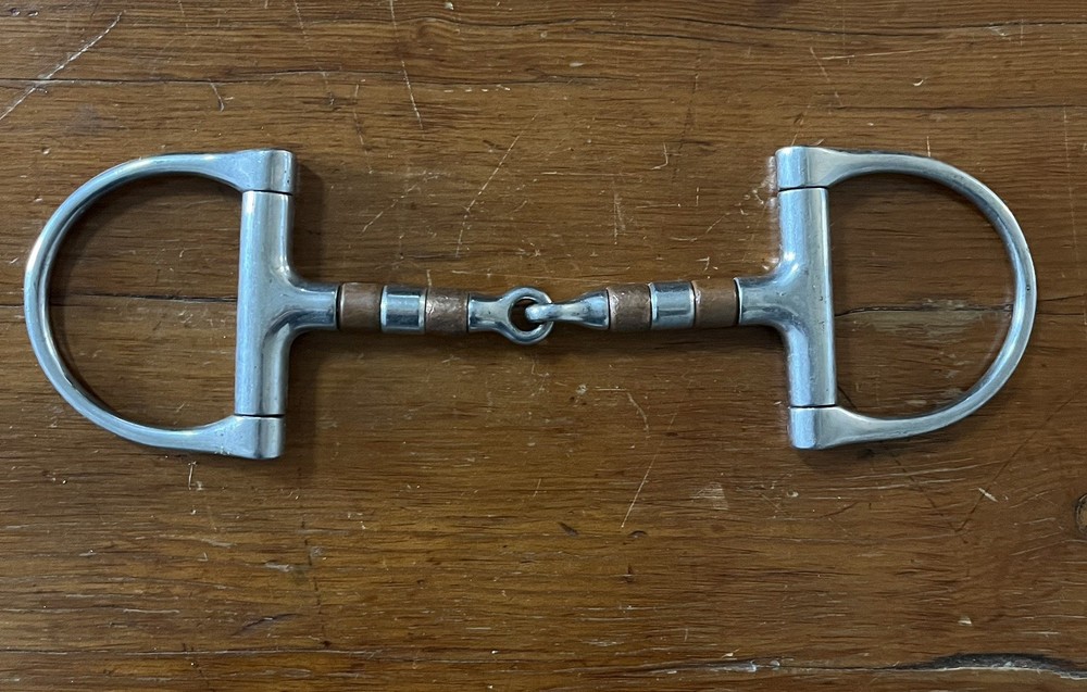 Horse Bit 5" Coronet Copper Roller D-ring