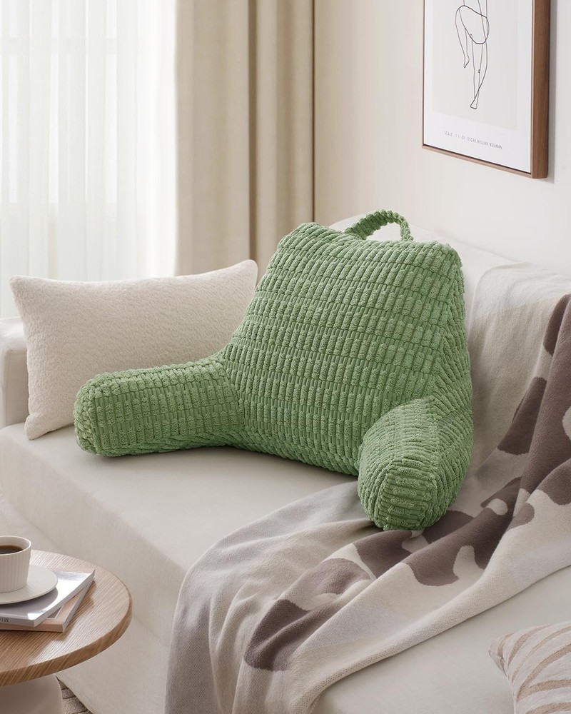 Reading Pillow, Backrest Pillow with Shredded Memory Foam