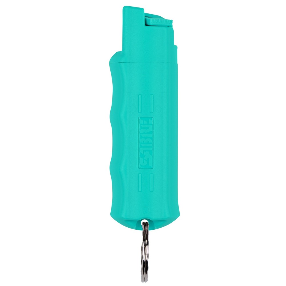 Sabre Pepper Spray Hardcase Small Clamshell Mint Green with Key Ring