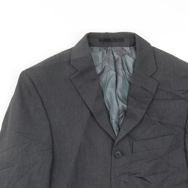 River Island Mens Grey Polyester Blend Blazer Size 40