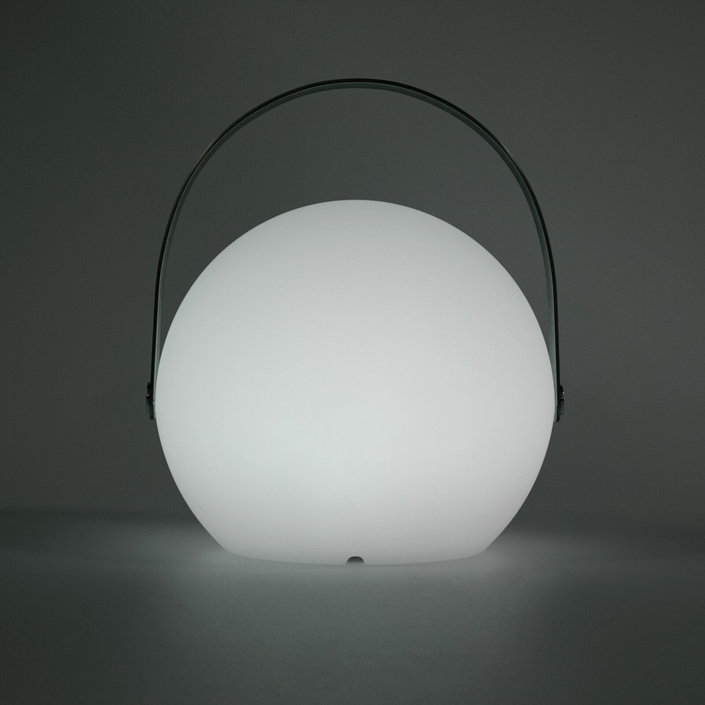 LED Table Lamp Sphere Dimmable w/ Handle Remote Control USB Battery Powered