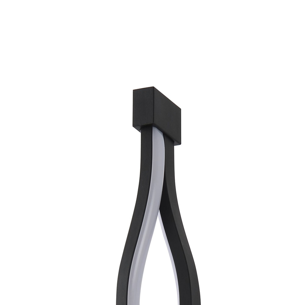 Modern 16W LED Wall-mounted Light Lamp Dimmable Black+Clear Wall Sconce Lighting