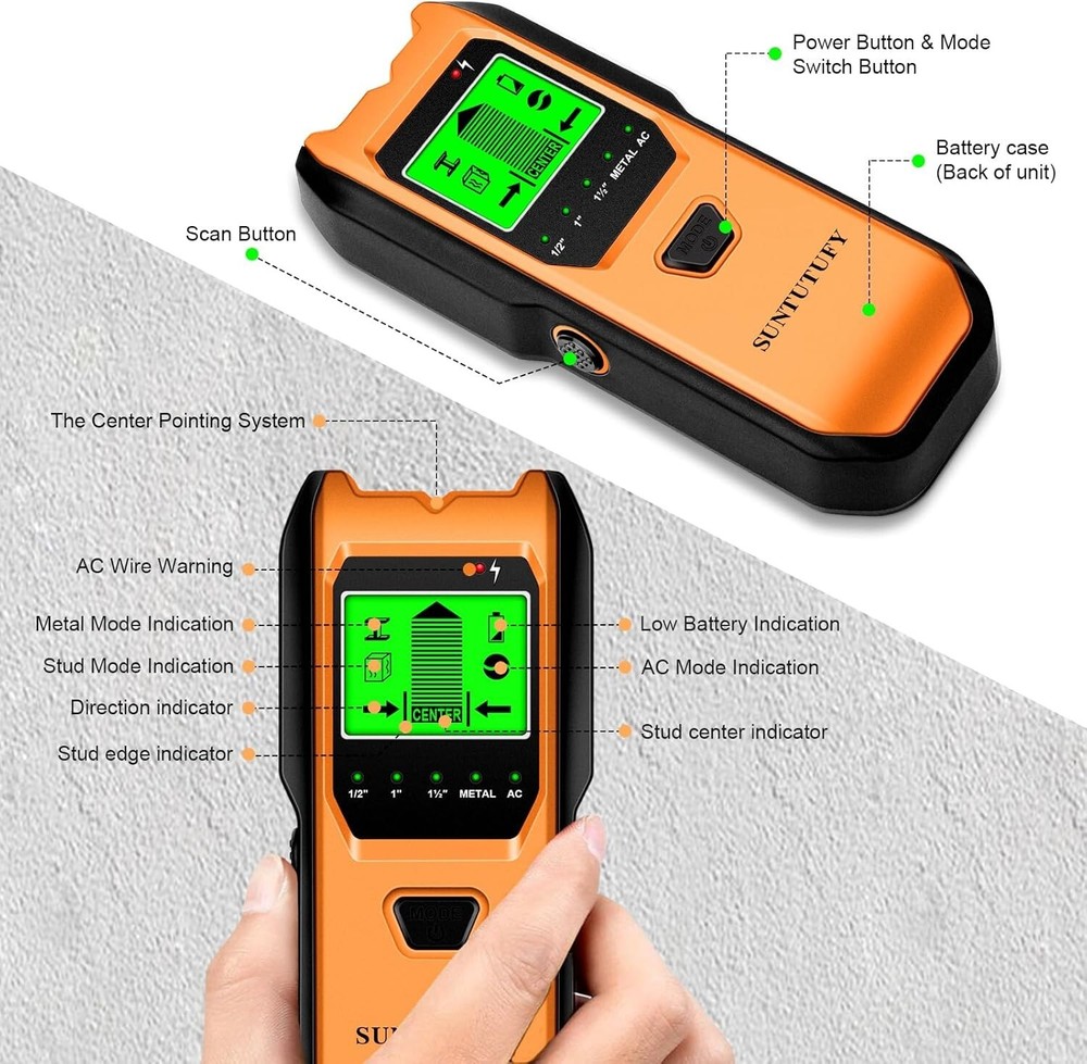 Stud Finder Wall Scanner - 5 in 1 Electronic Stud Detector with Upgraded Smart
