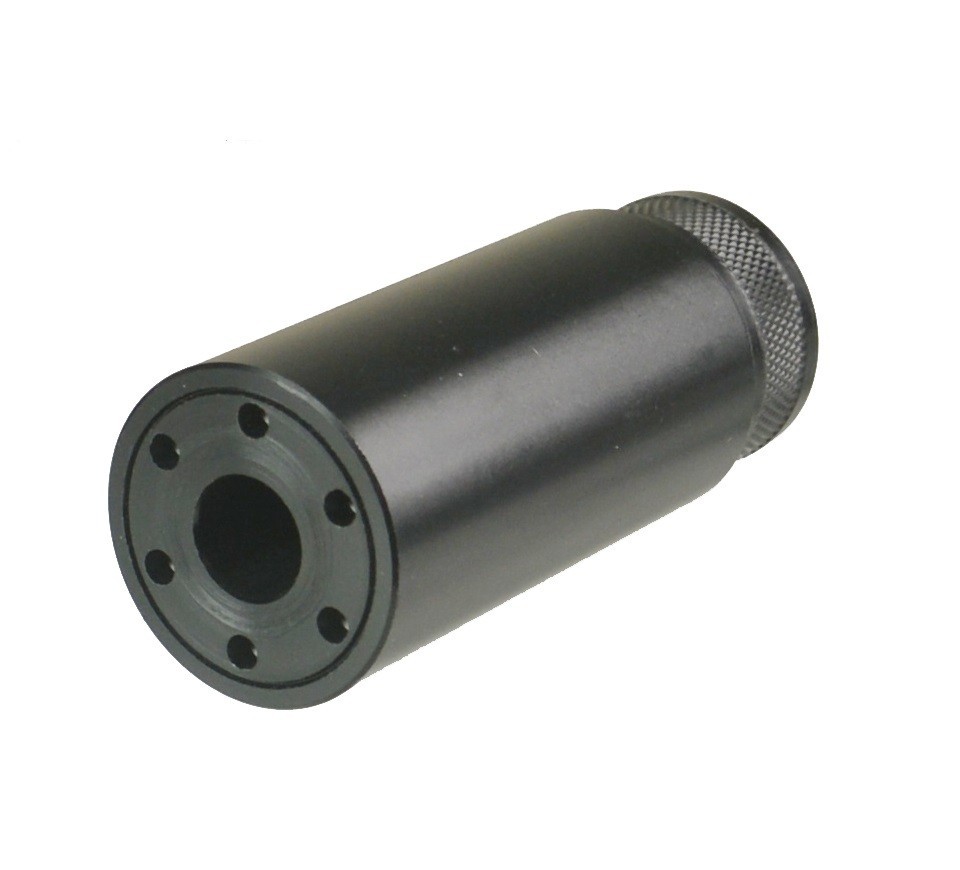 All 9mm 1/2x28 TPI Low Concussion Solid One PC Barrel Extension Muzzle Brake