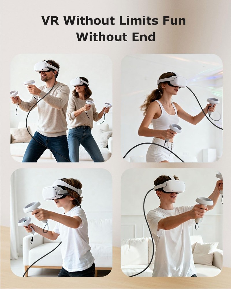 16FT USB 3.0 Link Cable for Quest 3/2 & Pico 4 - Fast VR Gaming Experience