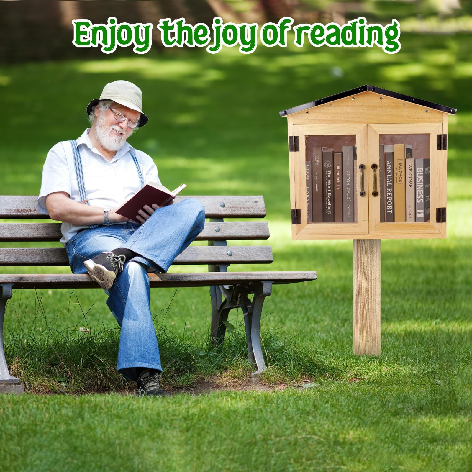 Outdoor Library Box Literature Exchange Box Outdoor Book Storage Little Wood ...