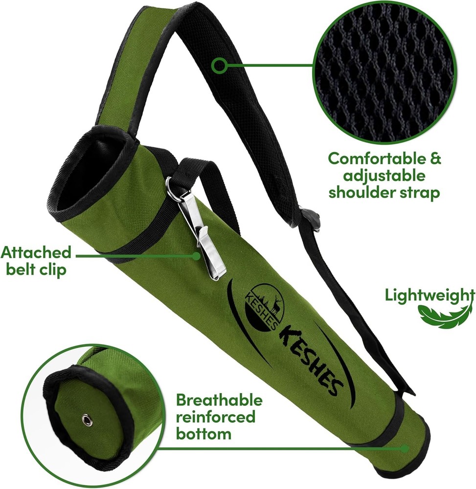 Adjustable Archery Quiver with Shoulder Strap for Bow Hunting & Target Practice