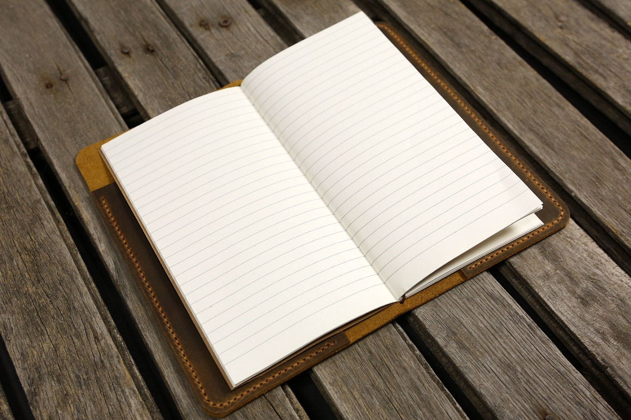 Personalized leather midori travelers notebook / midori style leather journal