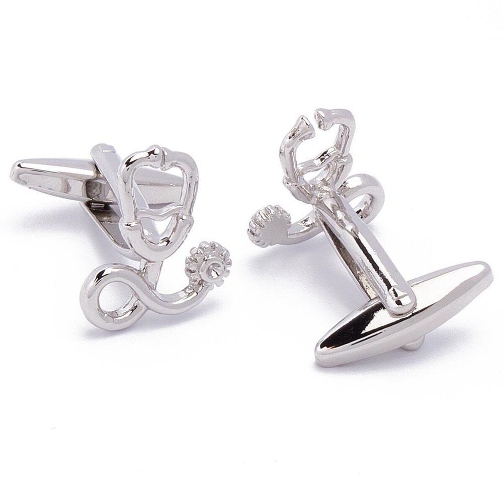 Cufflinks - Stethoscope Doctor Silver