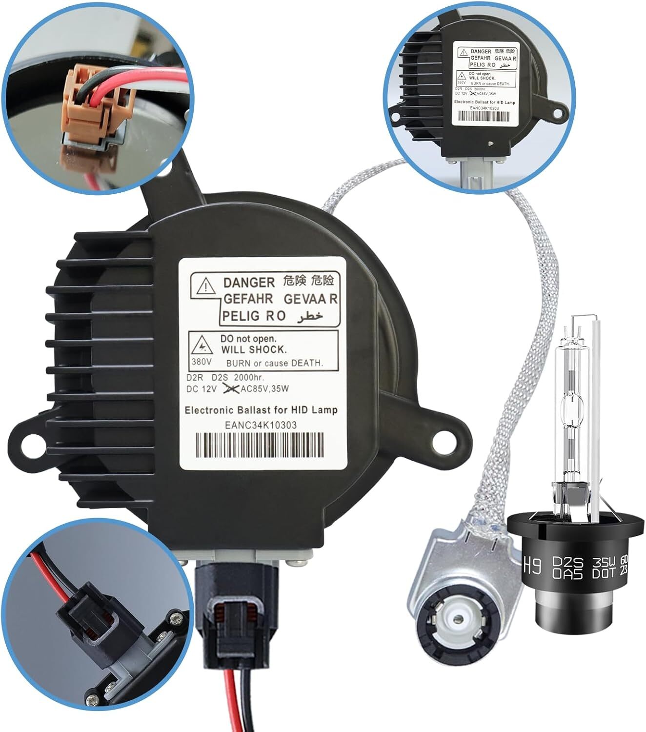 Xenon Ballast Igniter HID D2S Bulb Kit For 2007-2015 Infiniti G35 G37 Q40 Q50