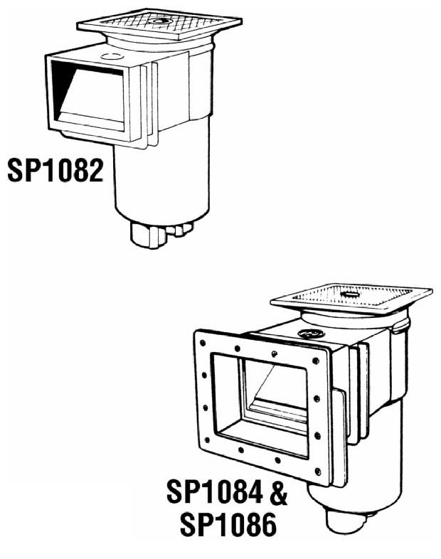 Hayward In-ground Pool Skimmer SP10841OM Outside Mount 1.5" FIP 8.5" throat