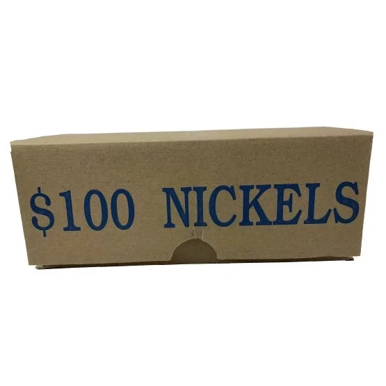 Nickel Blue Coin Roll Storage Box