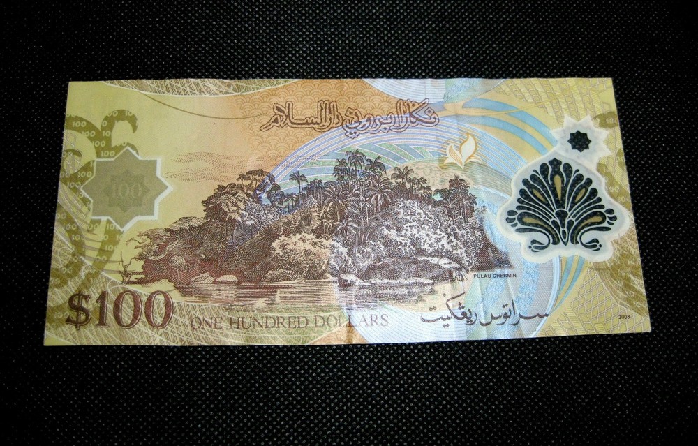 2004 Brunei $100 One Hundred Dollars Seratus Ringgit Currency Note D8 242538