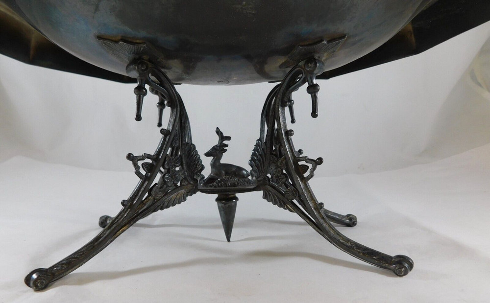 Antique Webster Mfg Co Ornate Bride's Basket Silver Plate