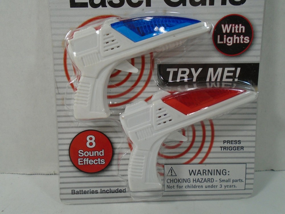 2012 WORLD'S SMALLEST--ELECTRONIC LASER GUNS (NEW)