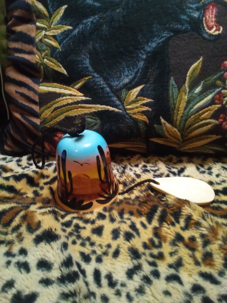 Ceramic wind bell,southwestern theme.