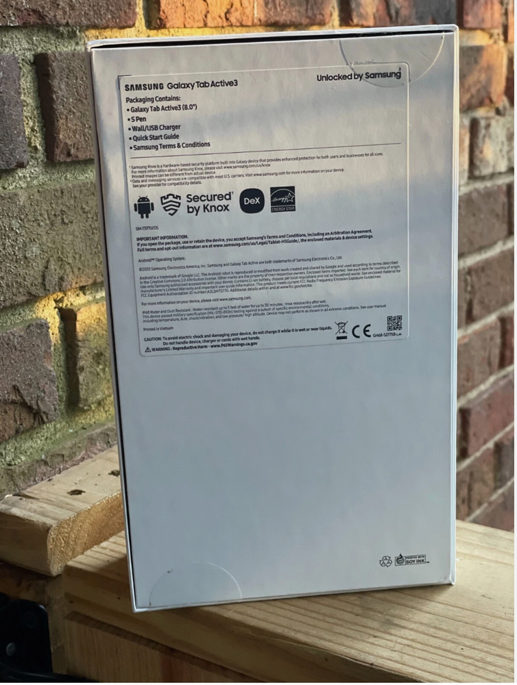 Samsung Galaxy Tab Active3 Pro 64 GB 8 " Empty BOX ONLY Does Not Include Tab