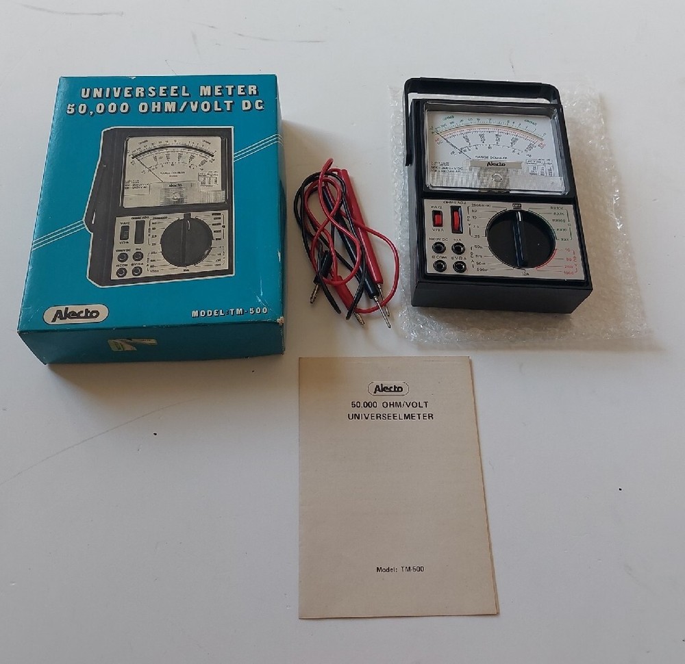 alecto model TM-500 universal meter 50,000 ohm BOXED