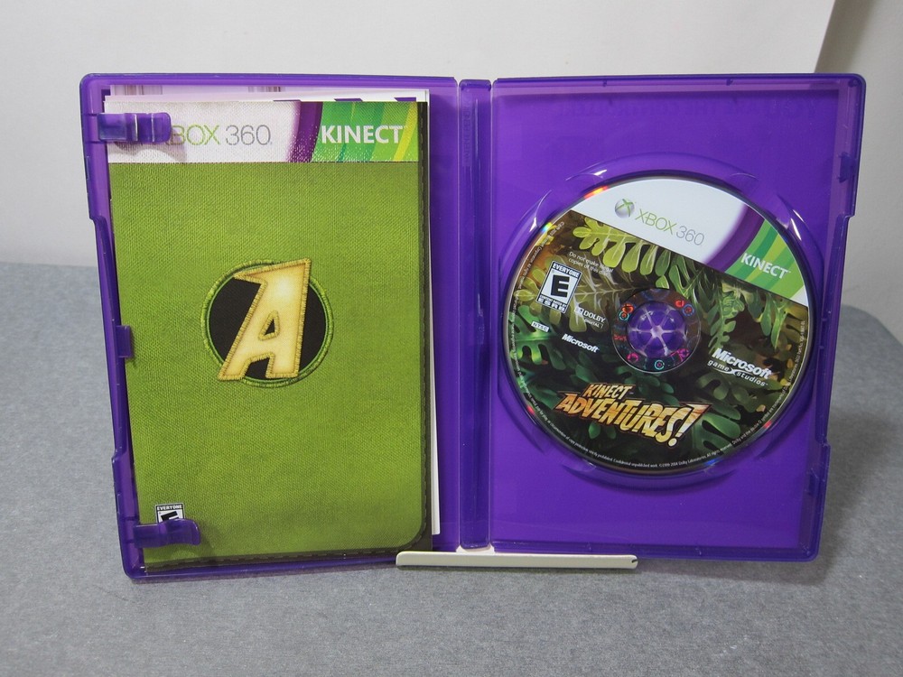 Microsoft Xbox 360 Kinect Video Game Motion Sensor Camera Adventures Bundle Lot