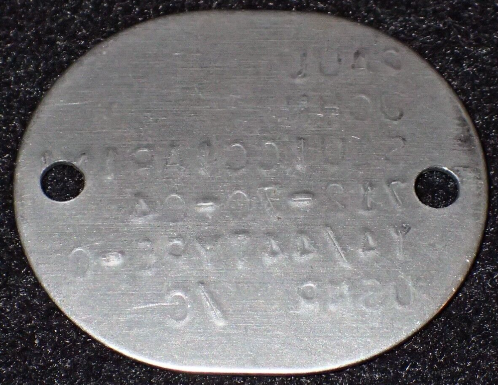 WW2 USN Navy Personnel ID Disc "Dog Tag" PhM3c Squicciarini - Mare Island, Cali.