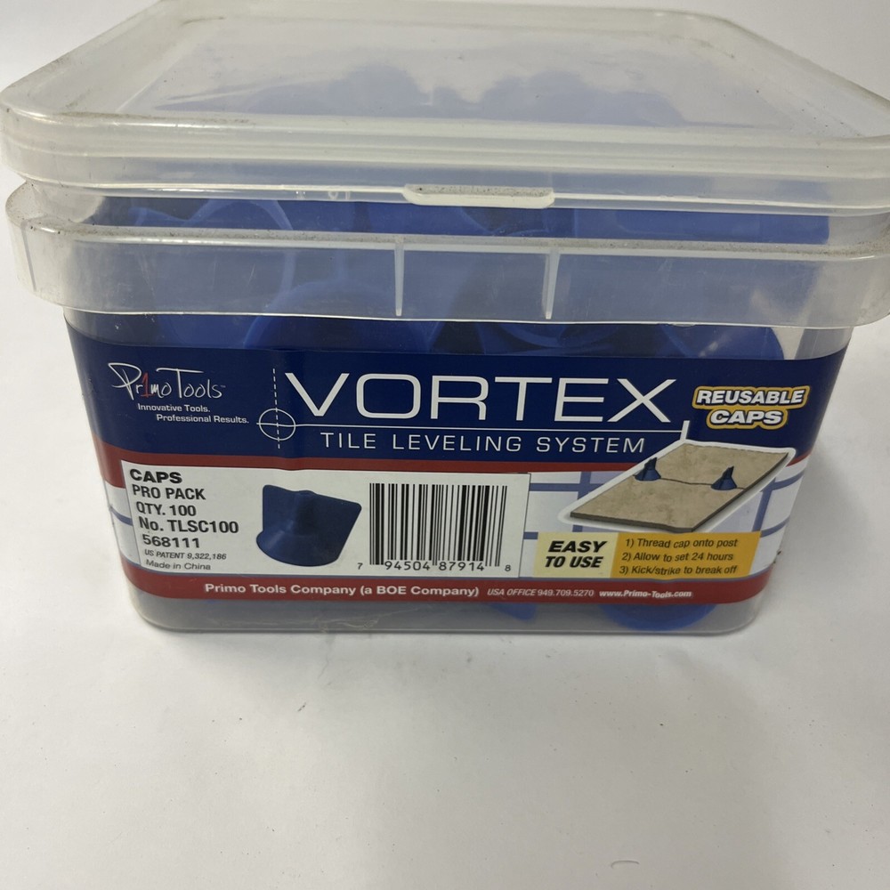 Primo Tools Vortex Tile Leveling System Caps 100 Count - Caps Only