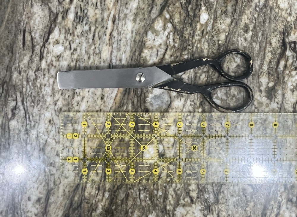 Vintage 3 Blade Scissors , Pattern Shears , Korea