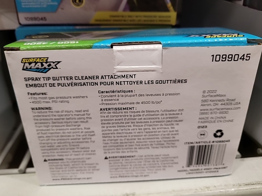 Surface Maxx Gutter Cleaner Spray Tip Attachment Compatible Pressure Washer FS