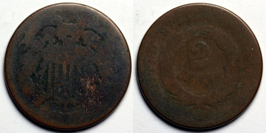 1864  Two Cent Piece