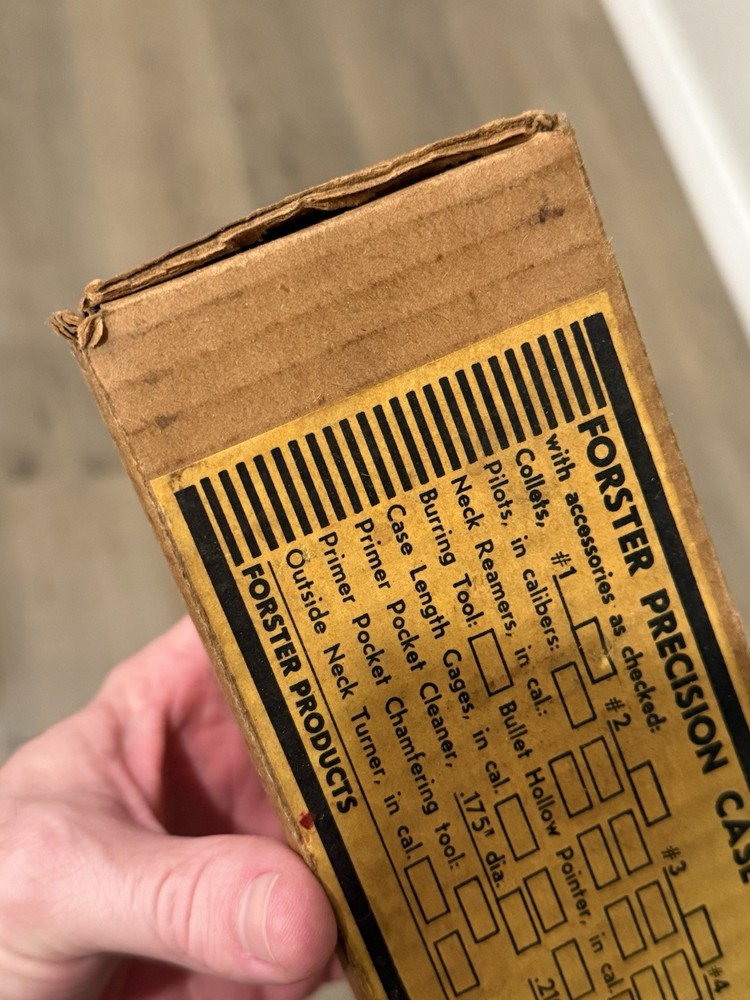 Forster Case Trimmer Original Cardboard BOX + Instructions **Empty Box**