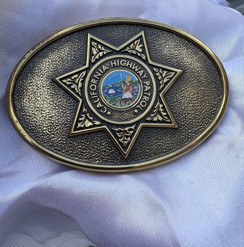 Vintage CHP Obsolete Solid Brass Belt Buckle