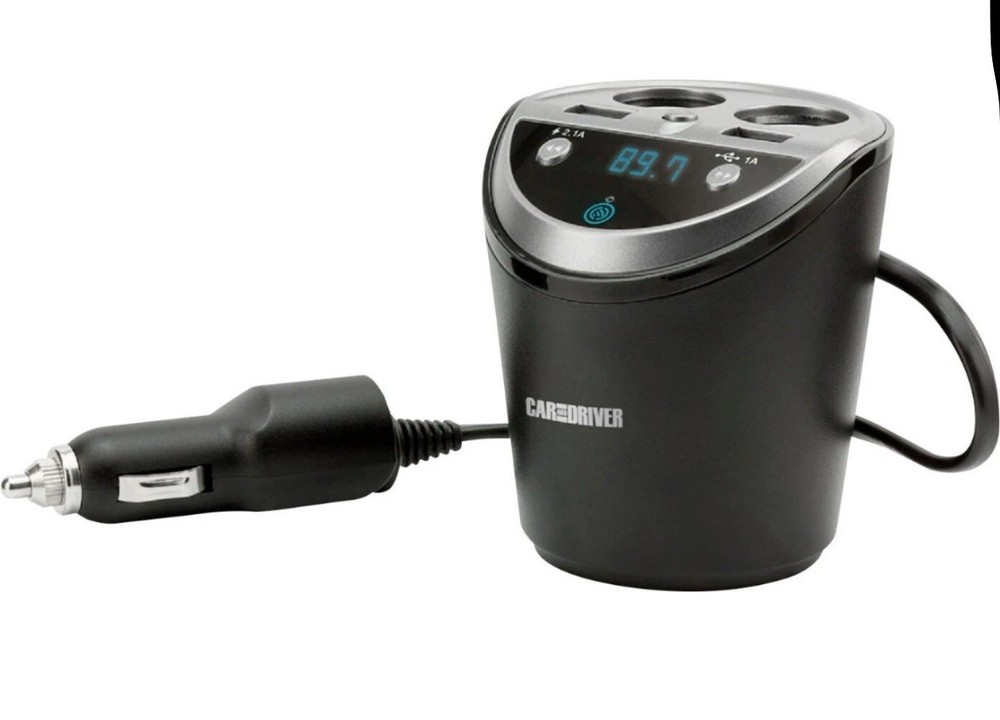 2 Pack Car And Driver Bluetooth Power Station FM Transmitter & Charger