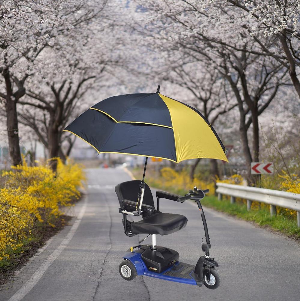 Alveytech Universal Grip Umbrella Holder - 360° Angle Adjustable Attachment Clam