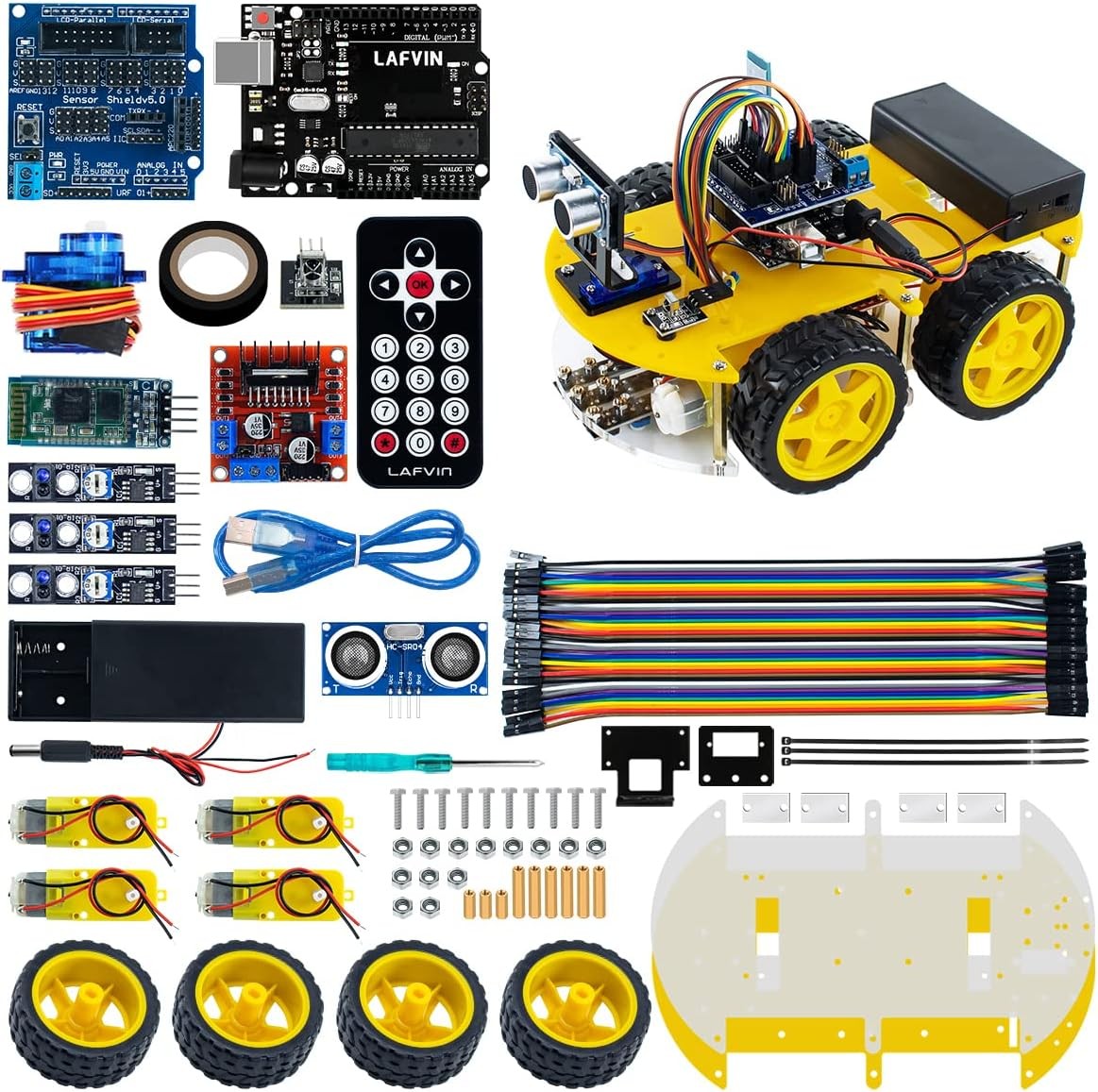 R3 Smart Robot Car Kit V5 for Arduino Robotics for Kids Ages 8+STEM Science Gift