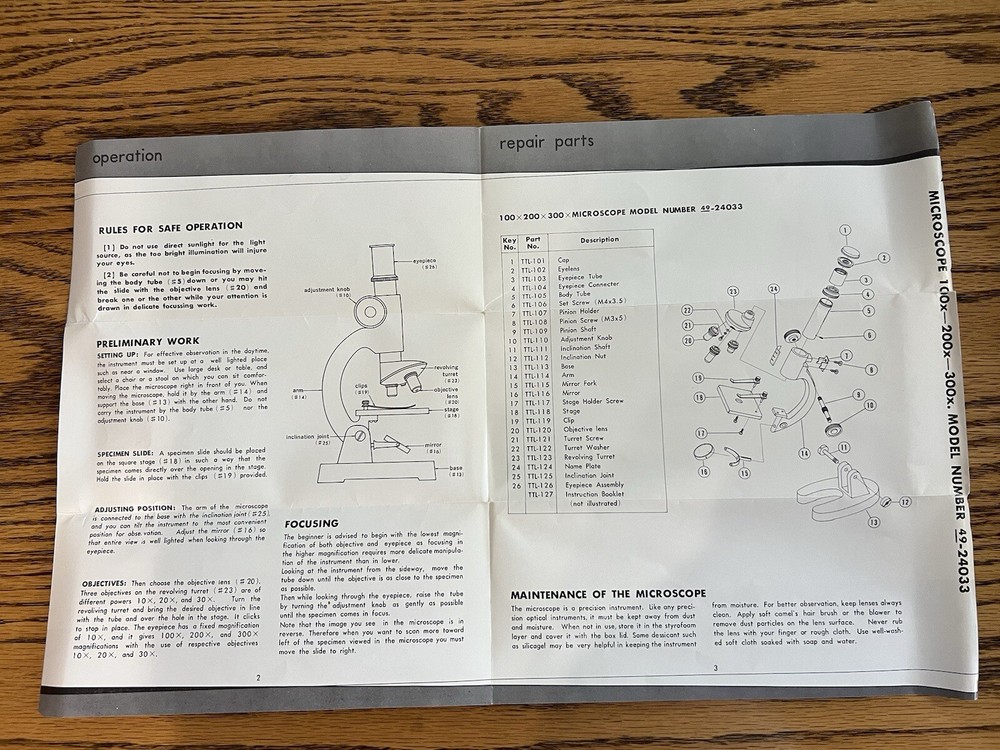 Sears Microscope 49-24033