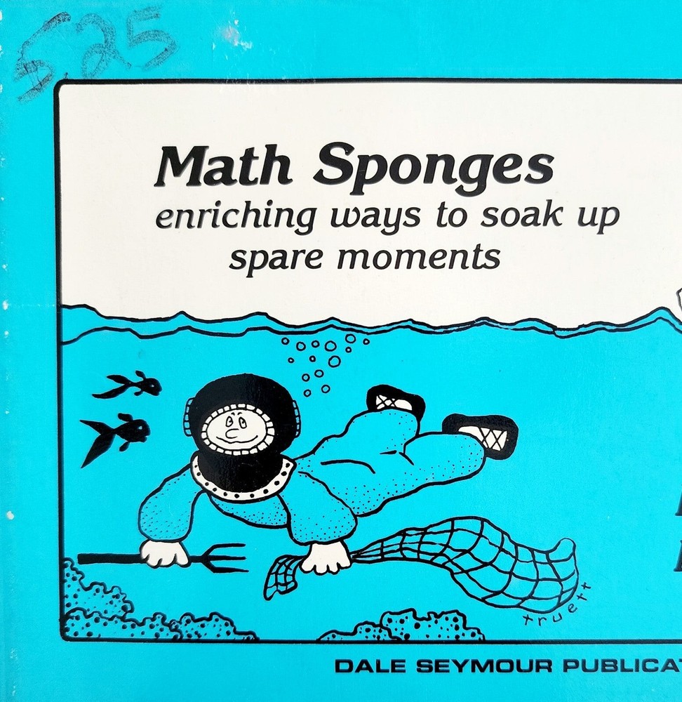 1979 Math Sponges Fun Math Games/Problems Unused Vintage Teaching