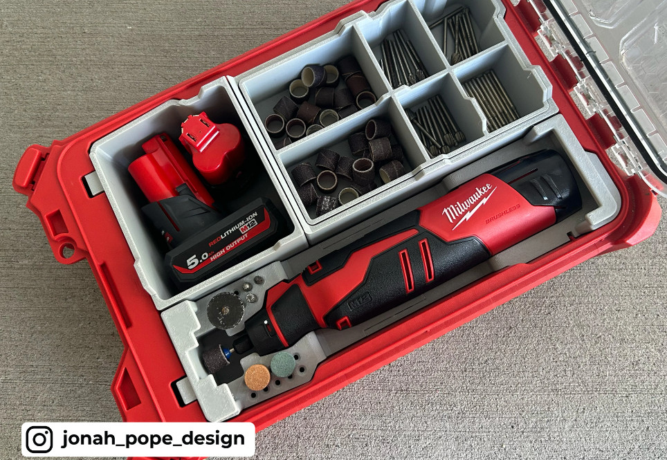 Milwaukee Packout Insert for M12 Rotary Tool Brushless (Insert Only)