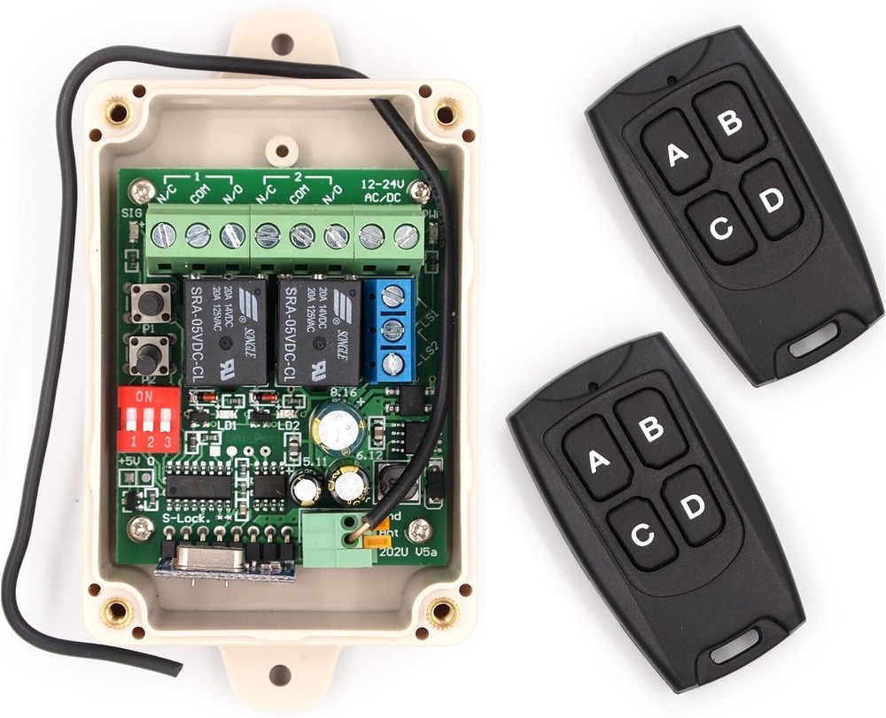 Black Relay Secure Rolling Code Key Fob Device For Home Automation Security
