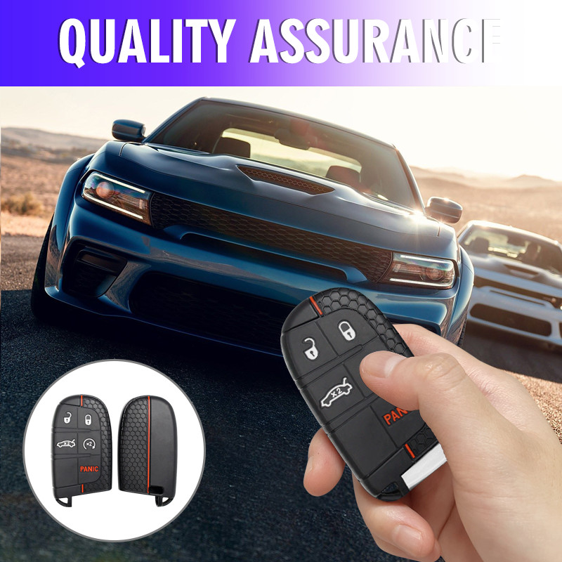 Silicone Key Cover for Jeep Grand Cherokee Renegade Dodge Challenger Durango NEW