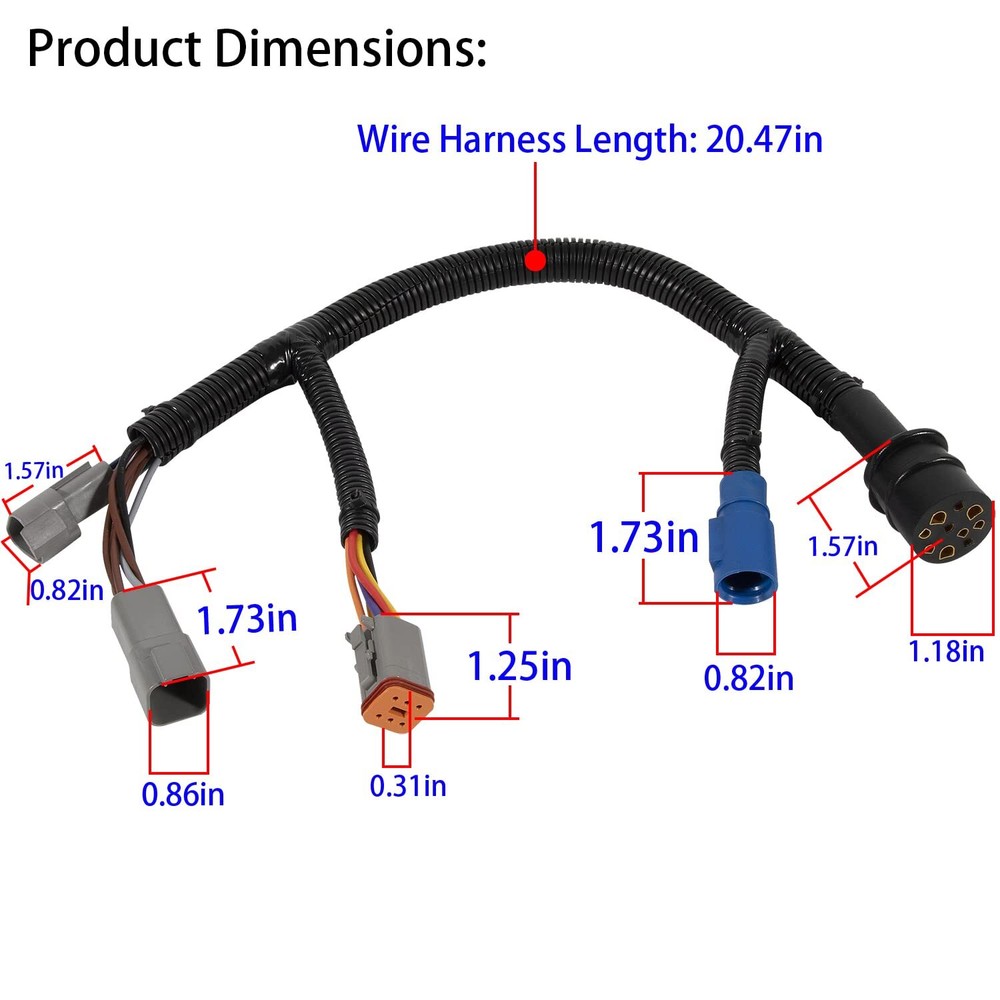 Engine Adapter Harness for 1976-1995 Johnson Evinrude replace# 176344 423-6344