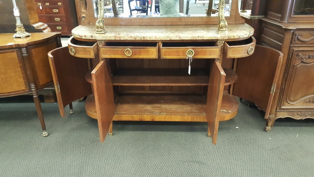 Marble Top with Mirror Background