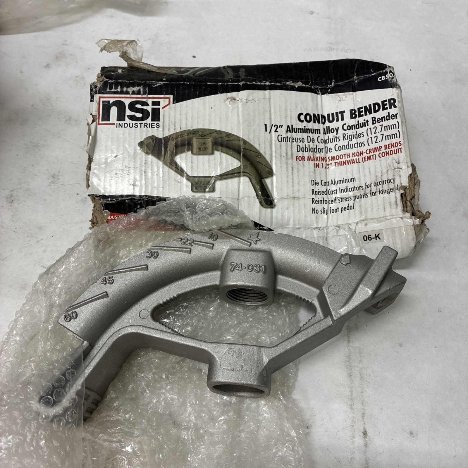 Nsi Industries Conduit Bender - 1/2'' Aluminum Alloy