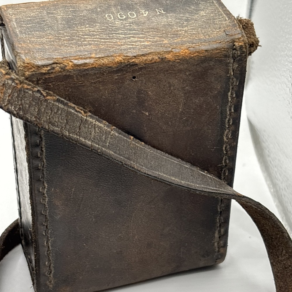 Vintage Dupont Blasting Galvanometer Current Measuring Device with Leather Case