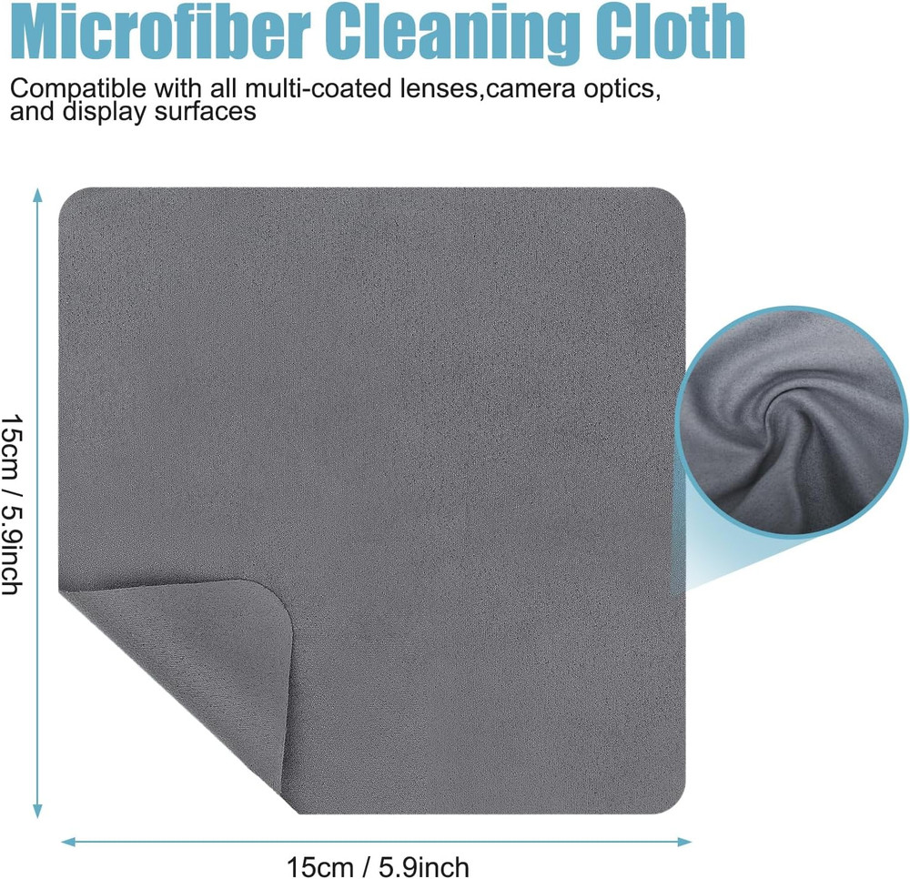 15 Pack Microfiber Cleaning Cloths for Electronics, Camera Lenses, Eyeglasses, C