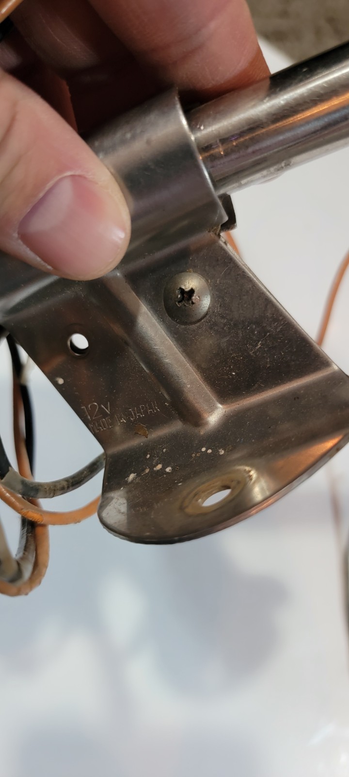 Vintage 13" Stainless Steel Single Trumpet Marine Horn 12V Made In Japan