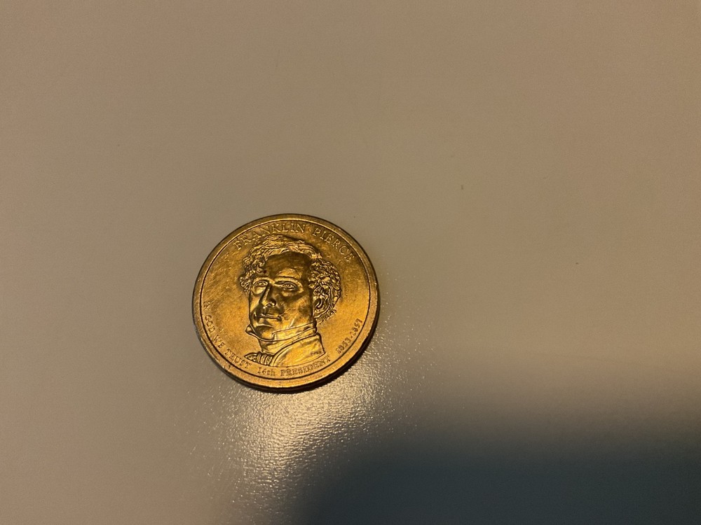 Franklin Pierce 2010 1 dollar error coin