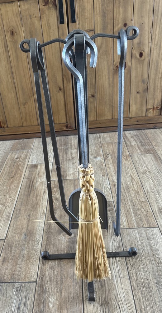 fireplace tool set used