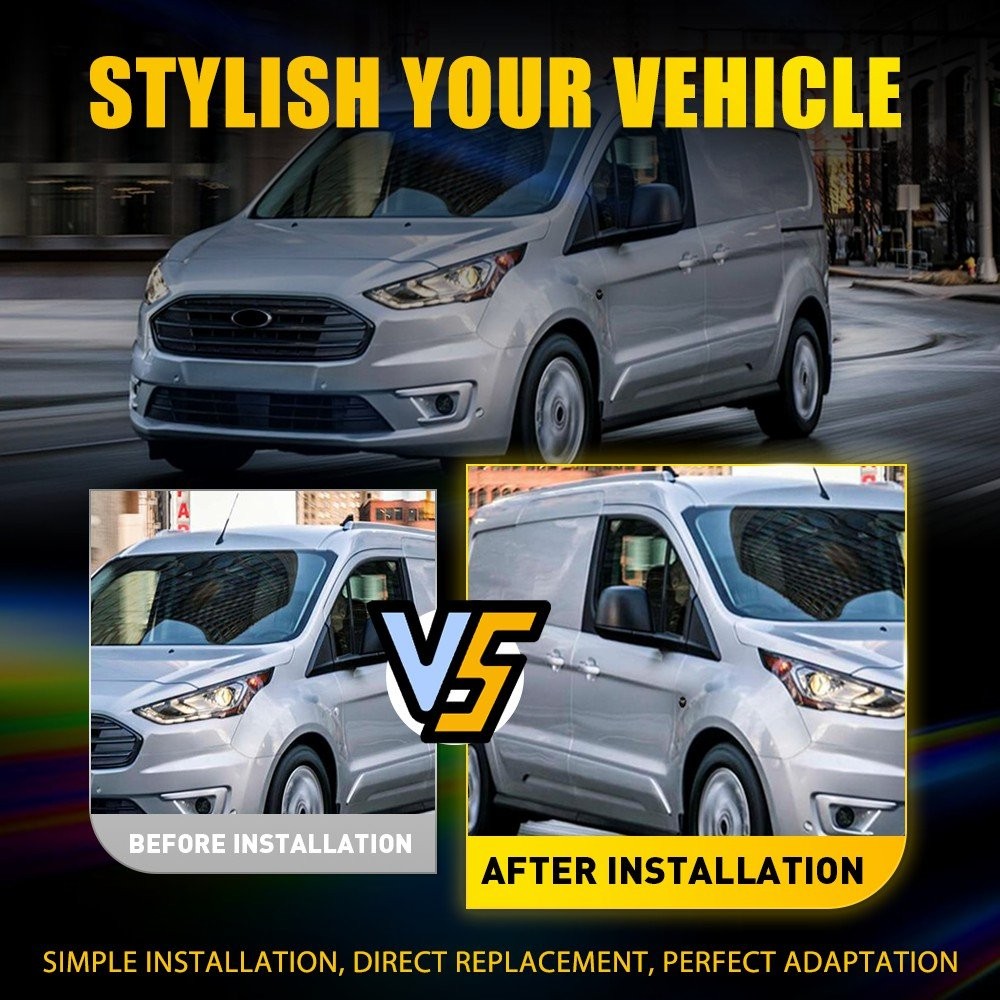 For 2010-2021 Ford Transit Connect Smoked Lens Side Marker Signal Light Housings