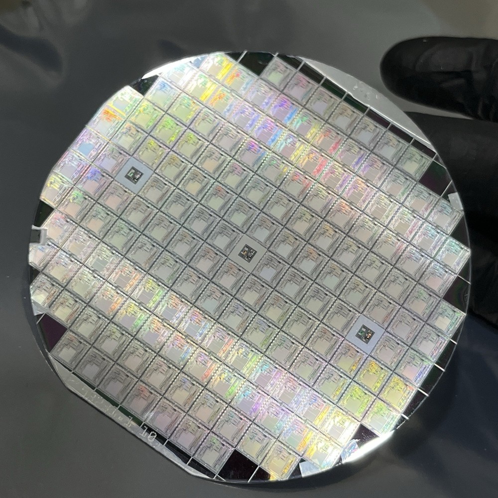4 Inch Silicon Wafer With Die Containing Distinguishable Microstructures