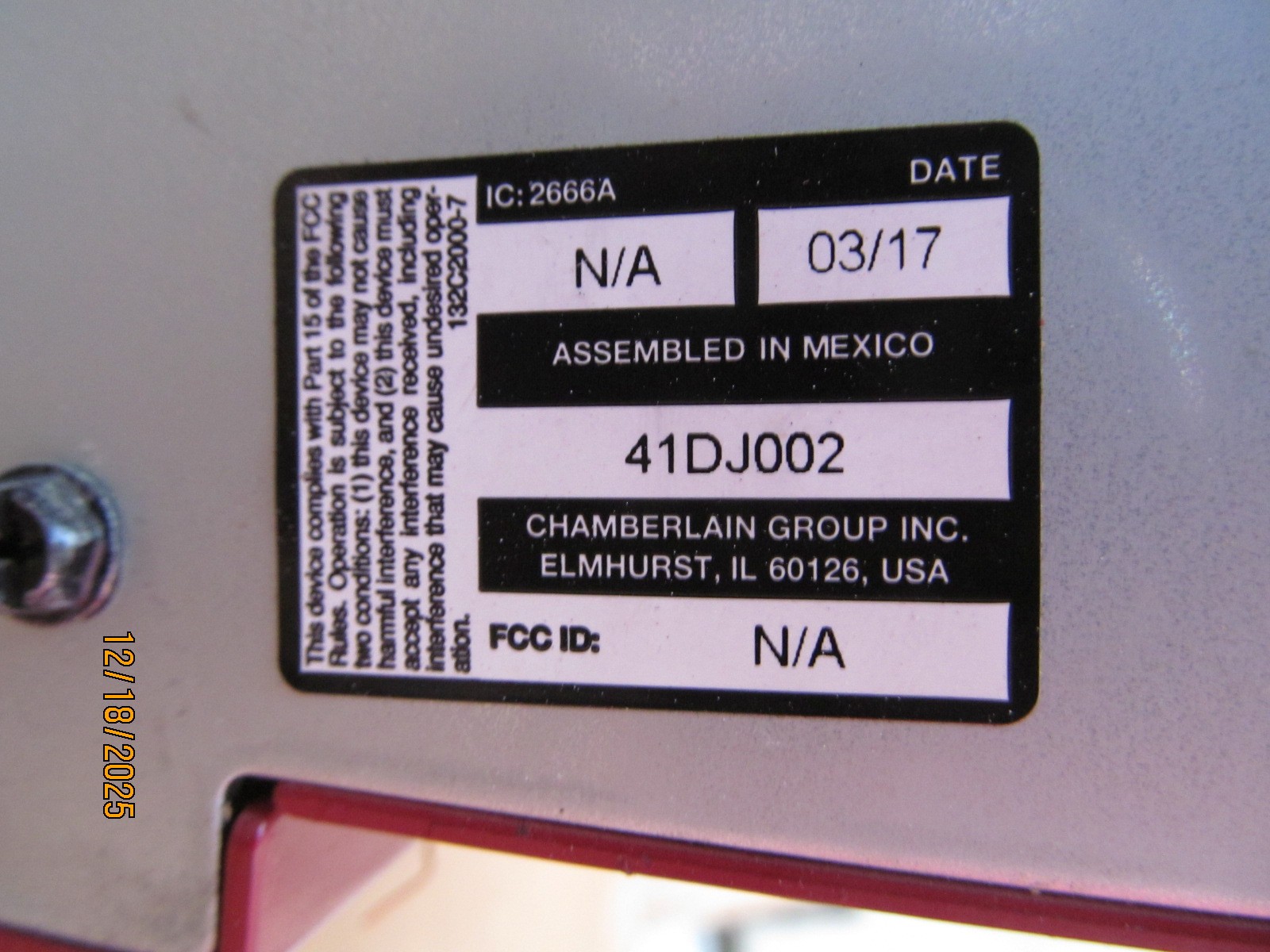 Liftmaster 8500 jackshaft garage door opener main unit only